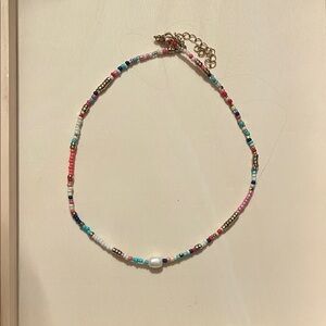 Altar'd State Multicolor Beaded Necklace with Pearl